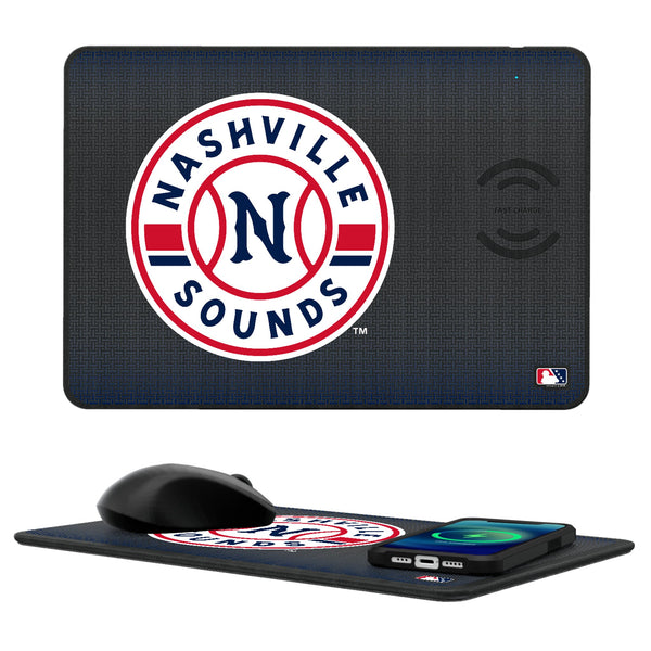 Nashville Sounds Linen 15-Watt Wireless Charger and Mouse Pad