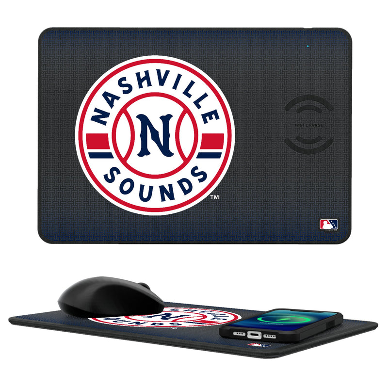 Nashville Sounds Linen 15-Watt Wireless Charger and Mouse Pad