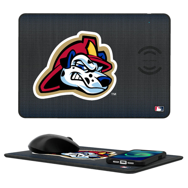 Peoria Chiefs Linen 15-Watt Wireless Charger and Mouse Pad
