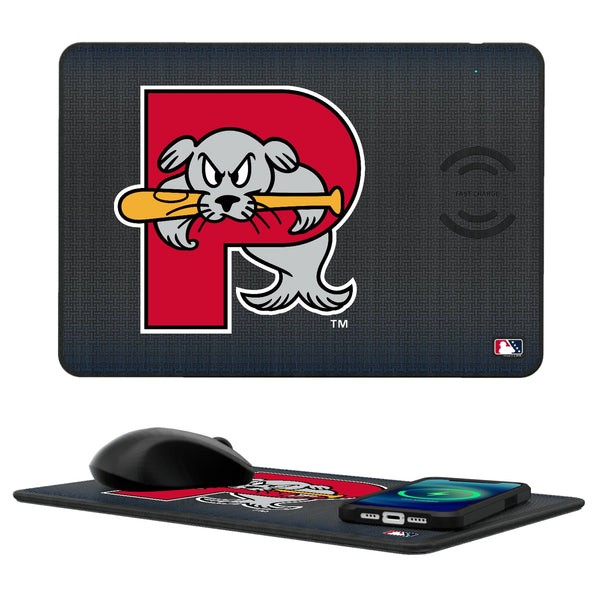 Portland Sea Dogs Linen 15-Watt Wireless Charger and Mouse Pad