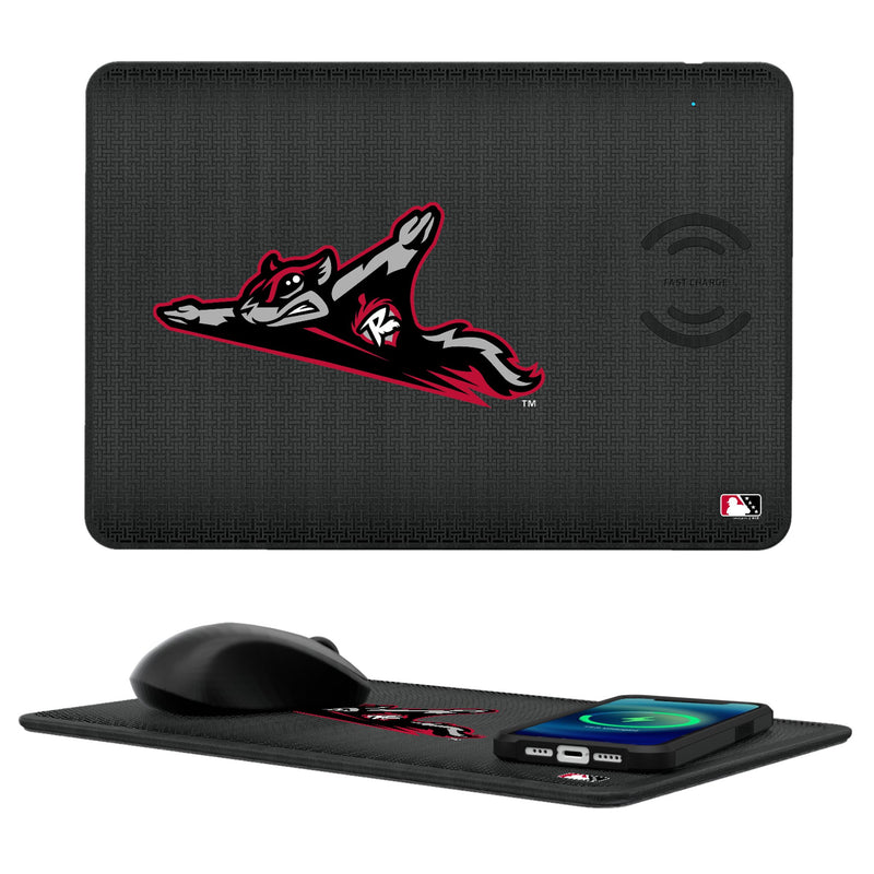 Richmond Flying Squirrels Linen 15-Watt Wireless Charger and Mouse Pad