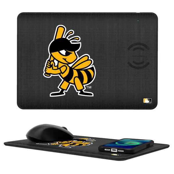 Salt Lake Bees Linen 15-Watt Wireless Charger and Mouse Pad