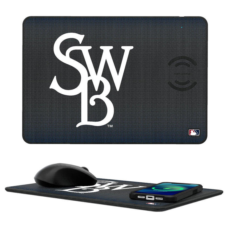 Scranton/Wilkes-Barre RailRiders Linen 15-Watt Wireless Charger and Mouse Pad