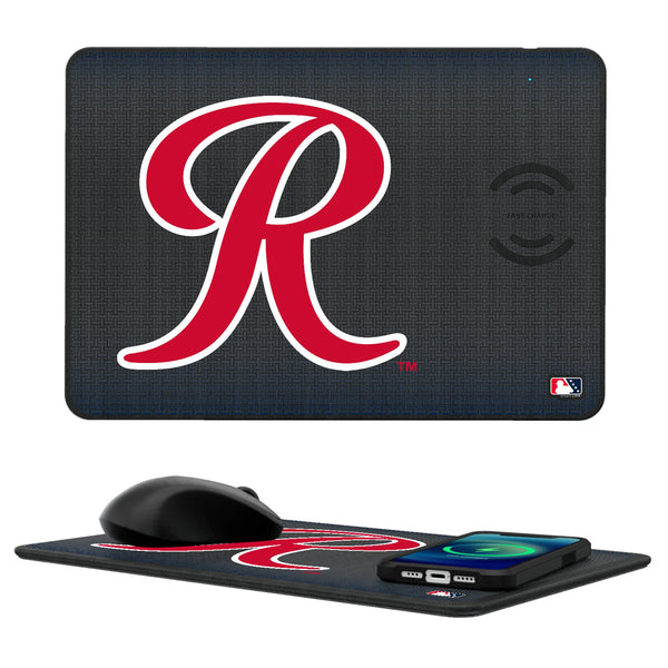 Tacoma Rainiers Linen 15-Watt Wireless Charger and Mouse Pad