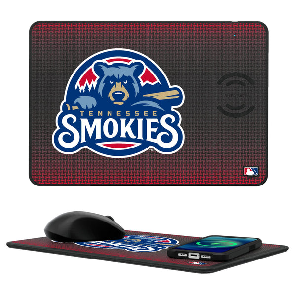 Tennessee Smokies Linen 15-Watt Wireless Charger and Mouse Pad