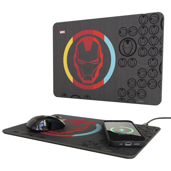 Marvel Avengers Iron Man Sigil 15-Watt Wireless Charger and Mouse Pad