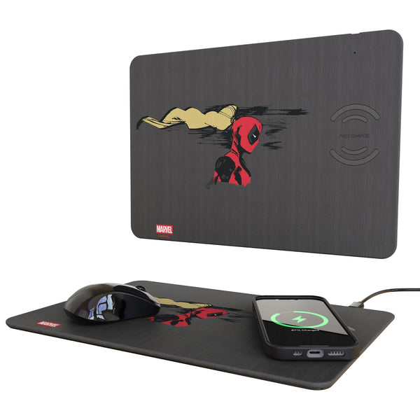 Marvel Ladypool Badge 15-Watt Wireless Charger and Mouse Pad