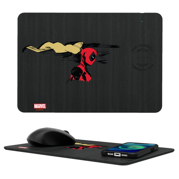 Marvel Ladypool Badge  15-Watt Wireless Charger and Mouse Pad