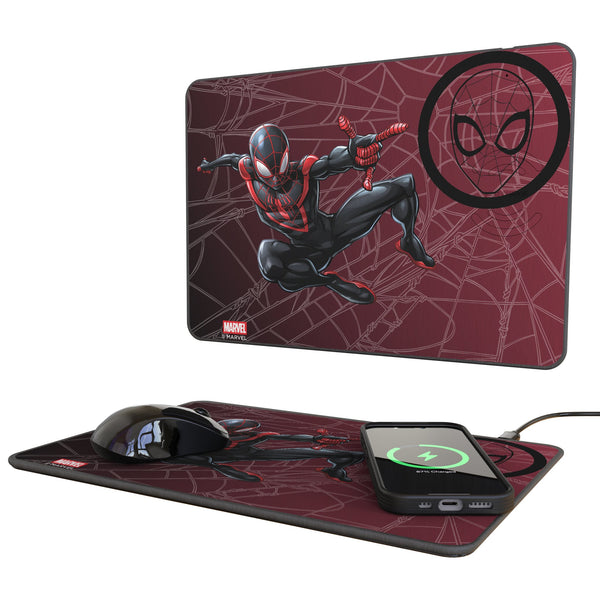 Marvel Miles Morales MechLine 15-Watt Wireless Charger and Mouse Pad