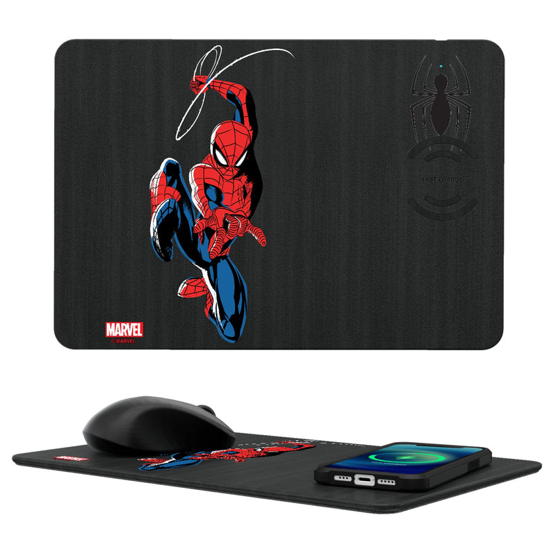 Marvel Spider-Man Badge 15-Watt Wireless Charger and Mouse Pad