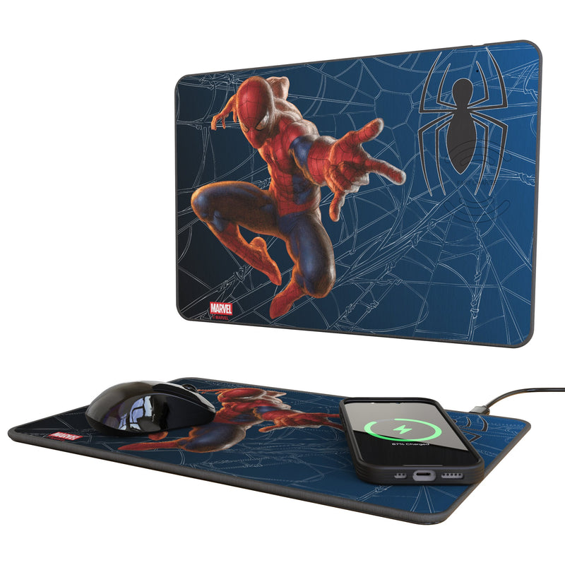 Marvel Spider-Man MechLine 15-Watt Wireless Charger and Mouse Pad