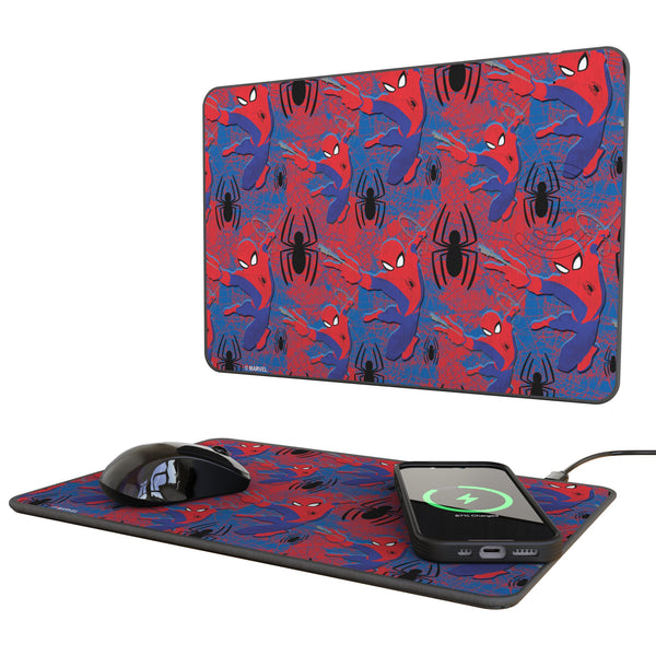 Marvel Spider-Man Pattern 15-Watt Wireless Charger and Mouse Pad