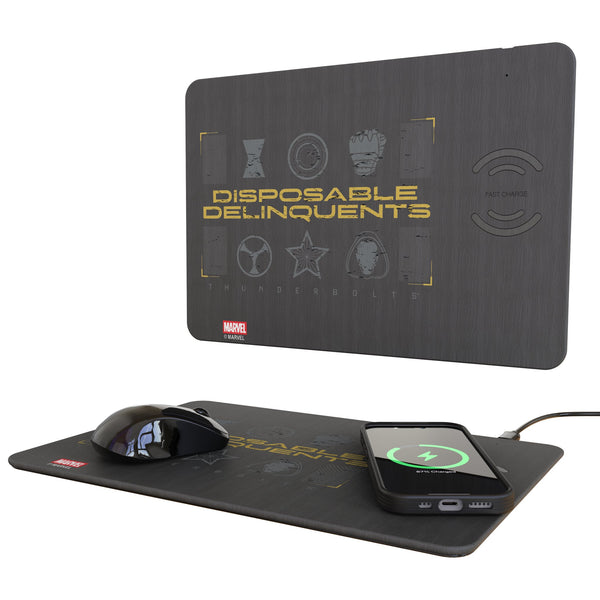 Marvel Thunderbolts Badge 15-Watt Wireless Charger and Mouse Pad