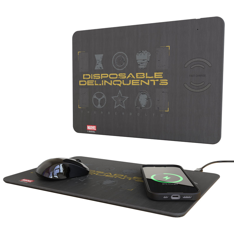 Marvel Thunderbolts Badge 15-Watt Wireless Charger and Mouse Pad