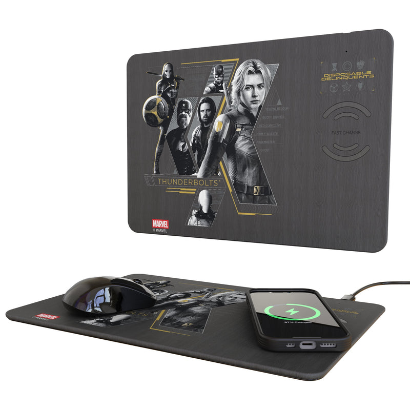Marvel Thunderbolts Badge 15-Watt Wireless Charger and Mouse Pad