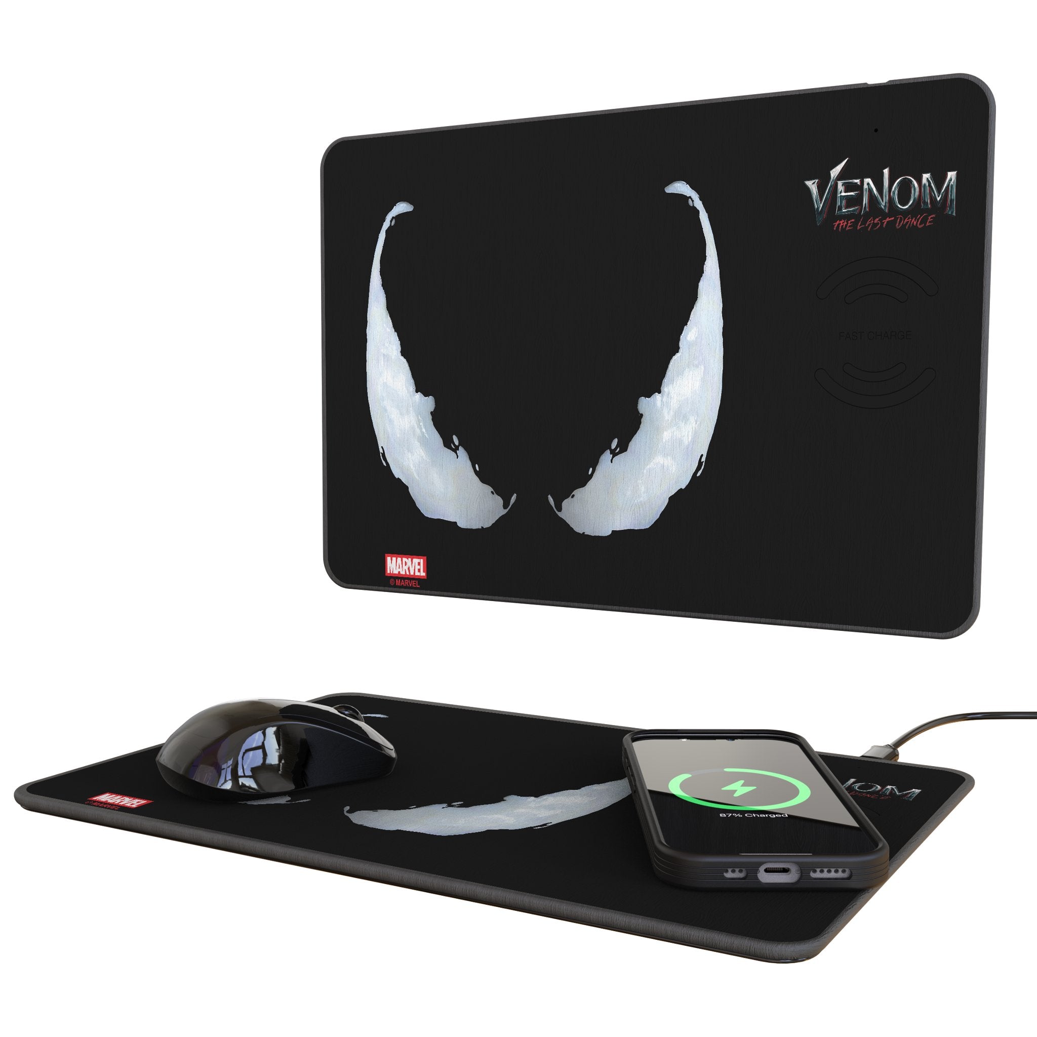 Marvel Venom Badge 15-Watt Wireless Charger and Mouse Pad