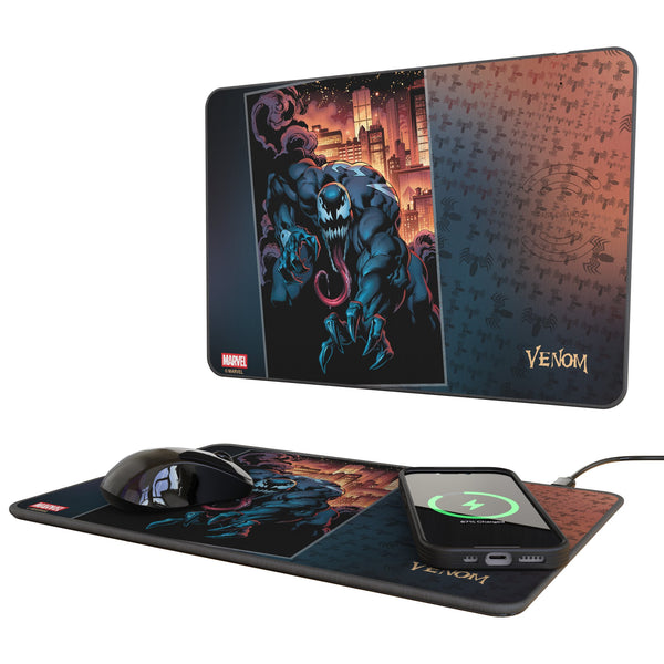 Marvel Venom Cover Art 15-Watt Wireless Charger and Mouse Pad