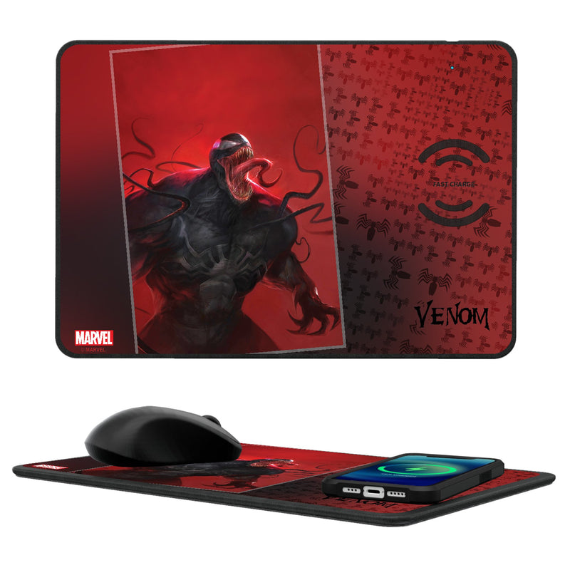 Marvel Venom Cover Art 15-Watt Wireless Charger and Mouse Pad