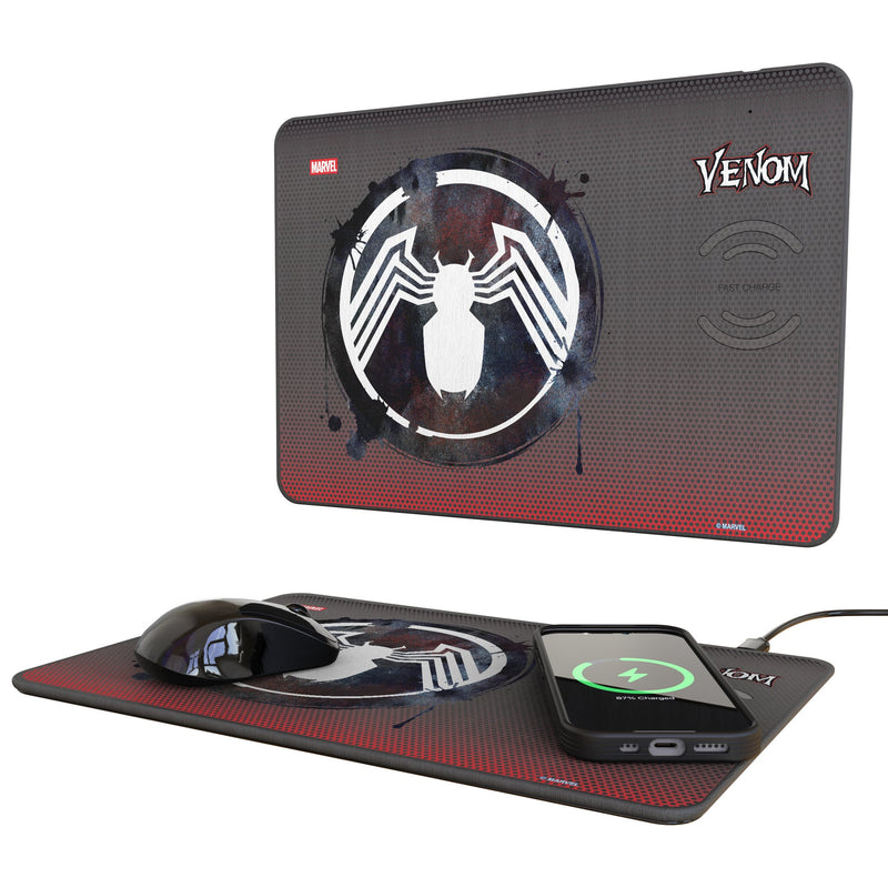 Marvel Venom Grid 15-Watt Wireless Charger and Mouse Pad