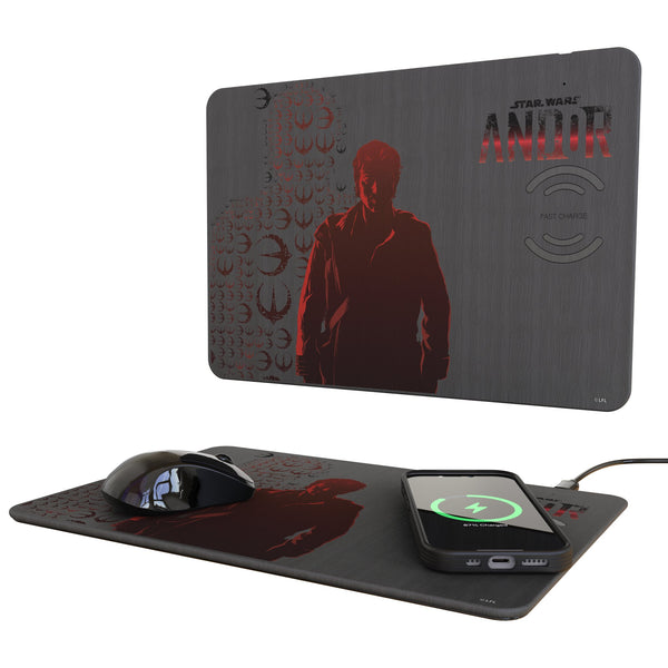 Star Wars Andor Quadratic 15-Watt Wireless Charger and Mouse Pad