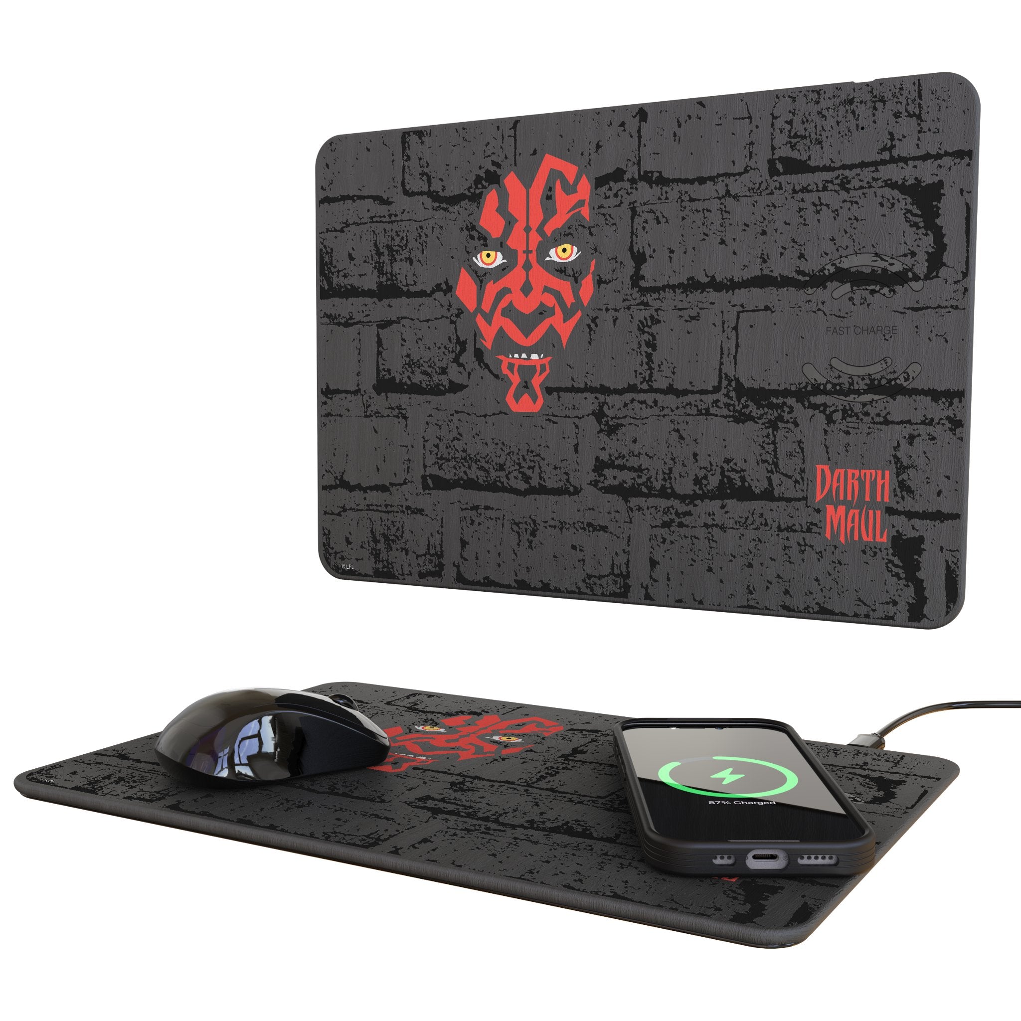 Star Wars Darth Maul Iconic 15-Watt Wireless Charger and Mouse Pad
