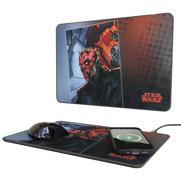 Star Wars Darth Maul Portrait 15-Watt Wireless Charger and Mouse Pad