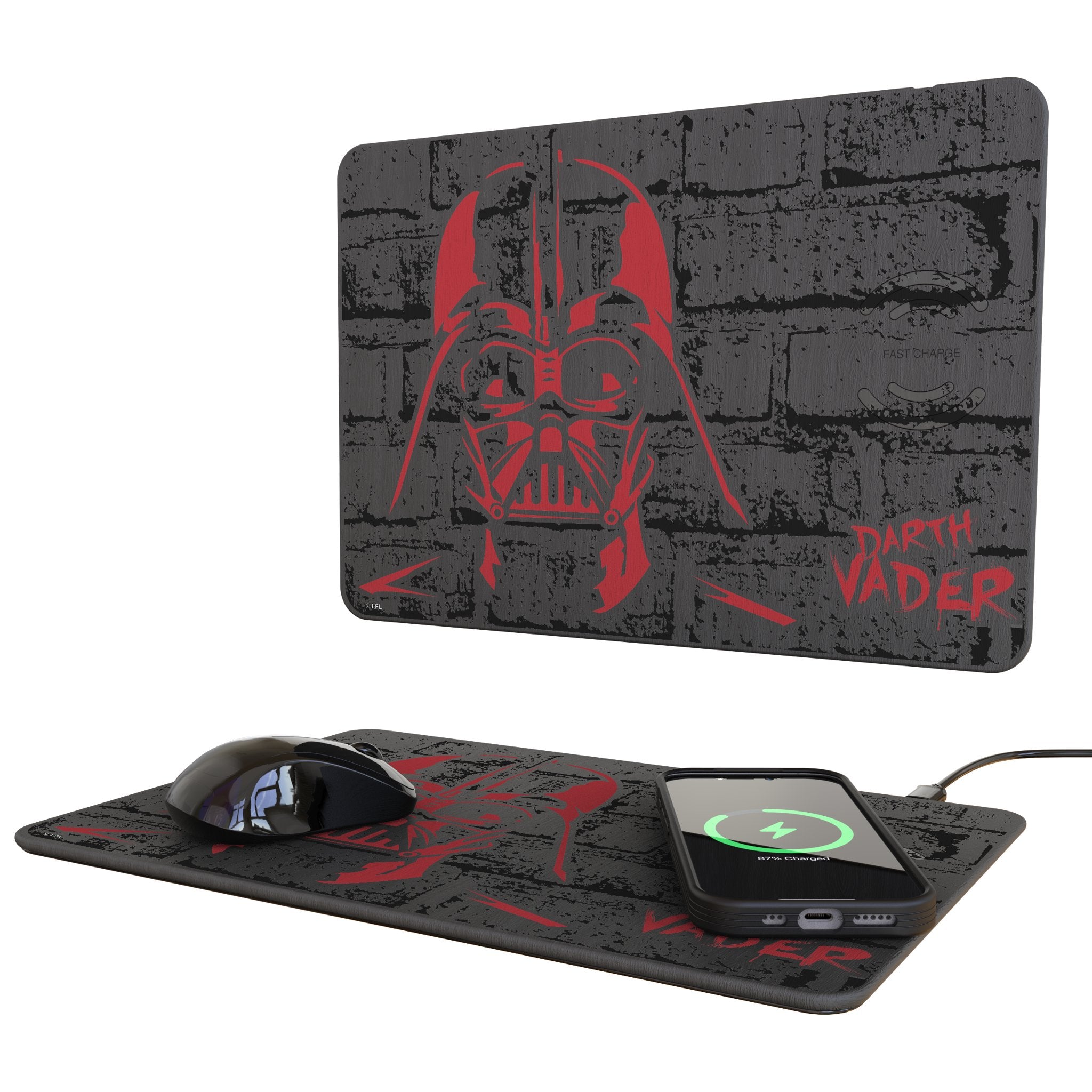 Star Wars Darth Vader Iconic 15-Watt Wireless Charger and Mouse Pad