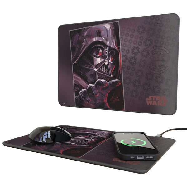 Star Wars Darth Vader Portrait 15-Watt Wireless Charger and Mouse Pad