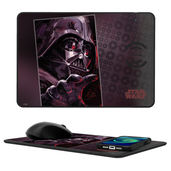 Star Wars Darth Vader Portrait 15-Watt Wireless Charger and Mouse Pad