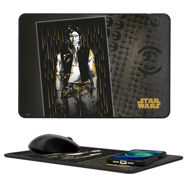 Star Wars Han Solo Portrait 15-Watt Wireless Charger and Mouse Pad