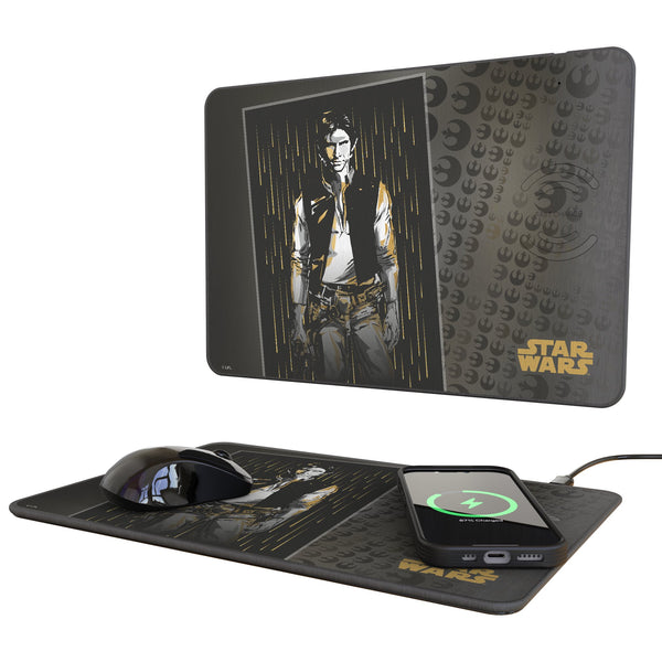 Star Wars Han Solo Portrait 15-Watt Wireless Charger and Mouse Pad