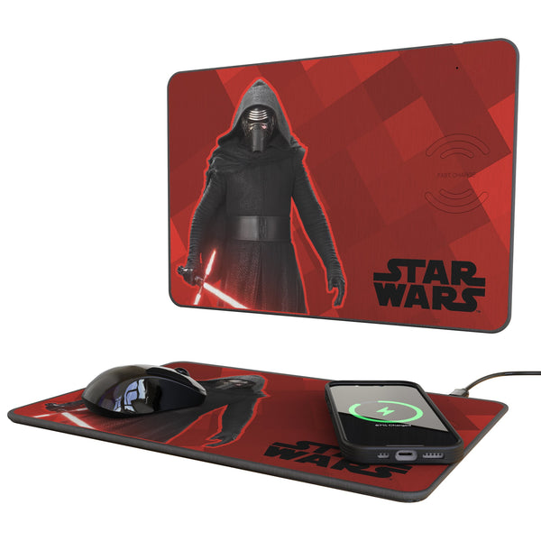 Star Wars Kylo Ren Color Block 15-Watt Wireless Charger and Mouse Pad
