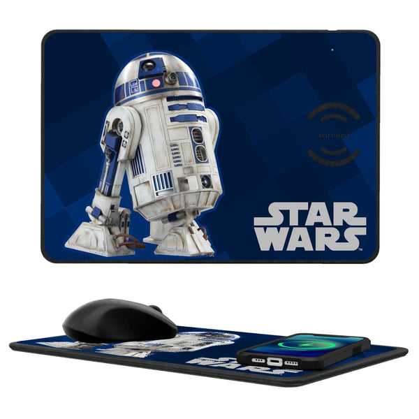 Star Wars R2-D2 Color Block 15-Watt Wireless Charger and Mouse Pad