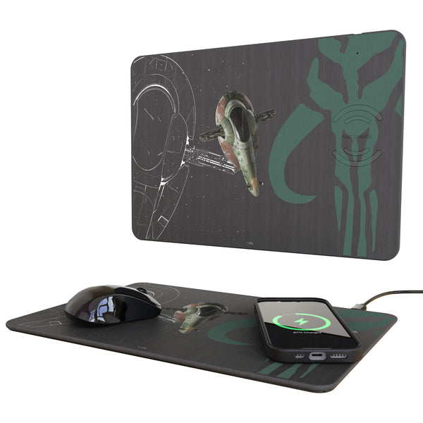 Star Wars Slave I FactionTech 15-Watt Wireless Charger and Mouse Pad