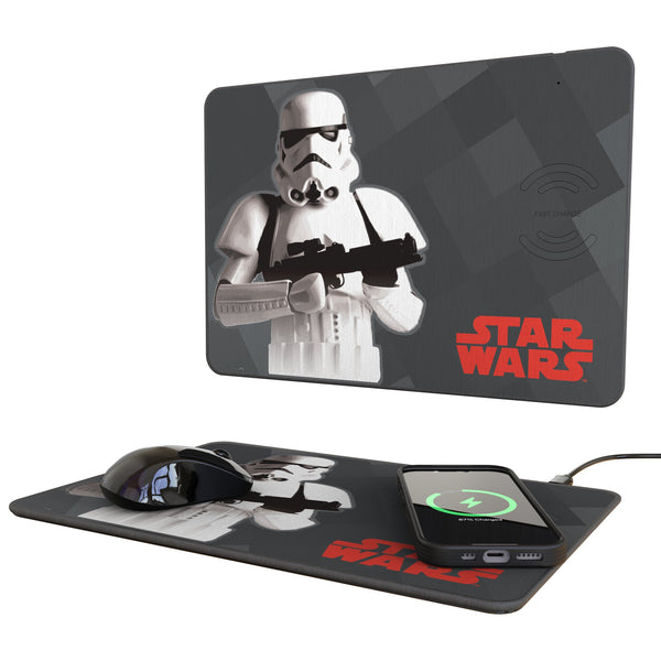 Star Wars Stormtrooper Color Block 15-Watt Wireless Charger and Mouse Pad