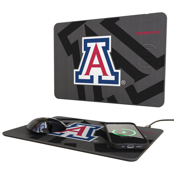 University of Arizona Wildcats Personalized Tilt 15-Watt Wireless Charger and Mouse Pad