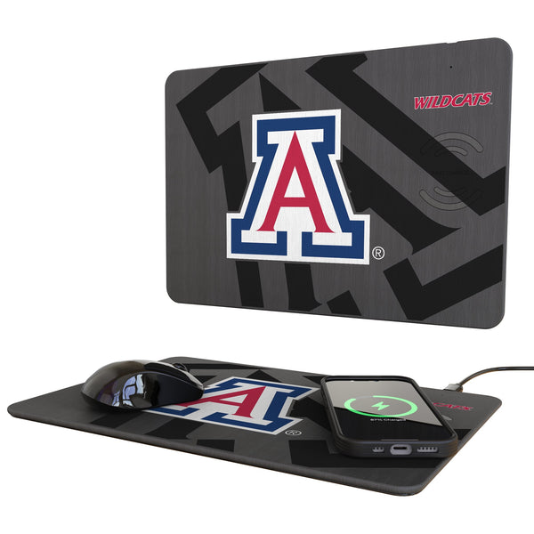 University of Arizona Wildcats Monocolor Tilt 15-Watt Wireless Charger and Mouse Pad
