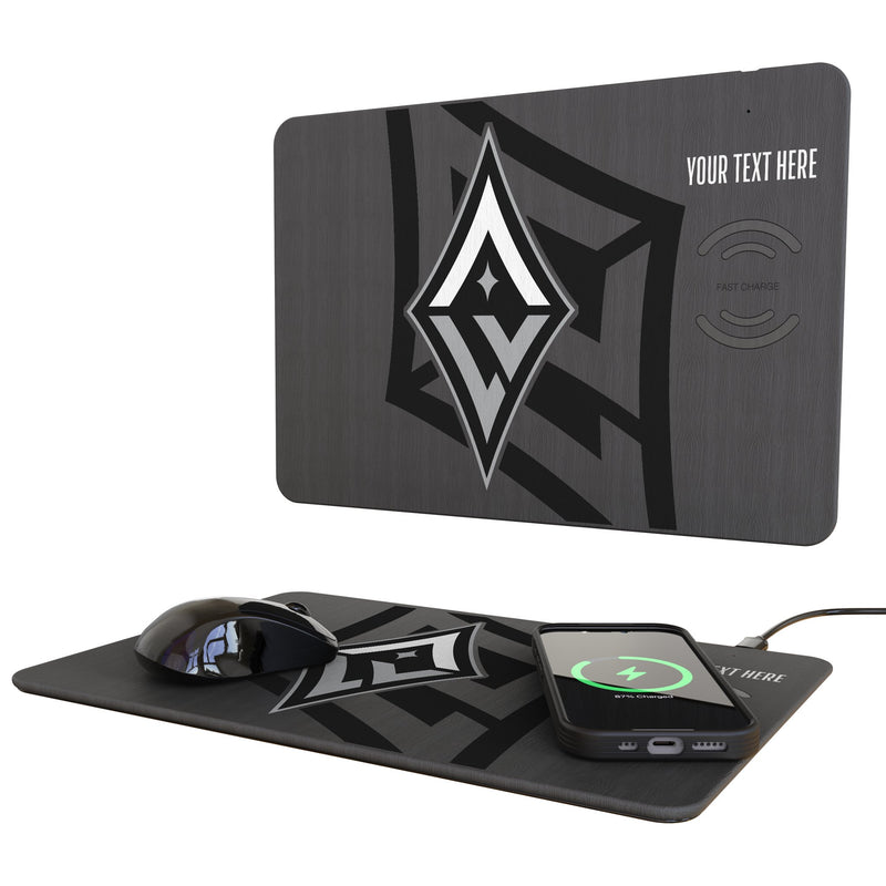 Las Vegas Aces Personalized Tilt 15-Watt Wireless Charger and Mouse Pad