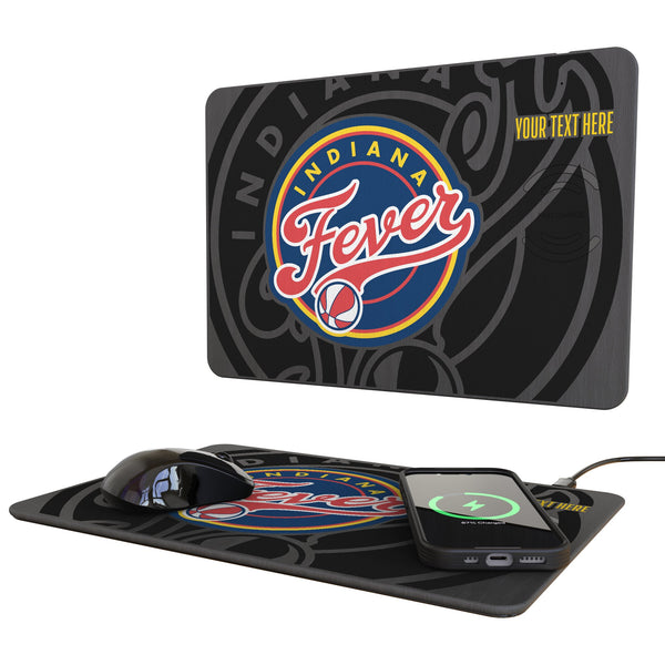 Indiana Fever Personalized Tilt 15-Watt Wireless Charger and Mouse Pad