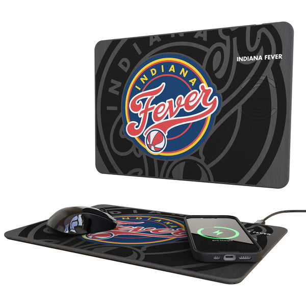 Indiana Fever Monocolor Tilt 15-Watt Wireless Charger and Mouse Pad