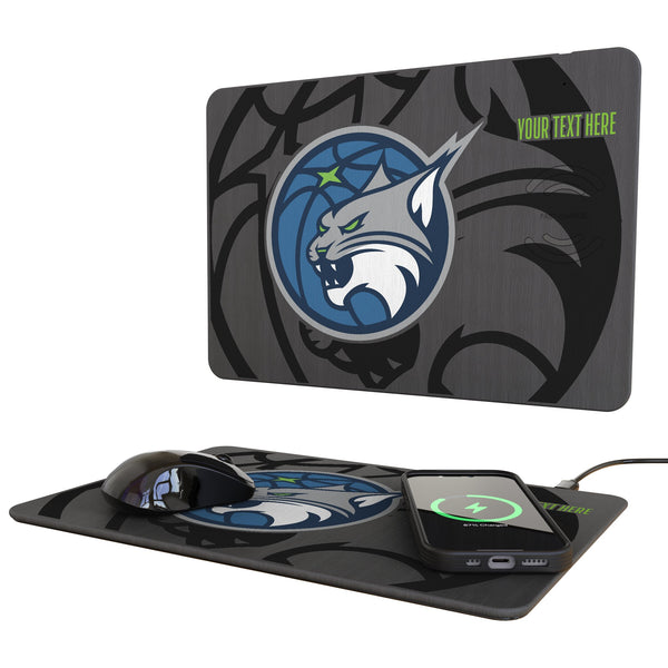 Minnesota Lynx Personalized Tilt 15-Watt Wireless Charger and Mouse Pad
