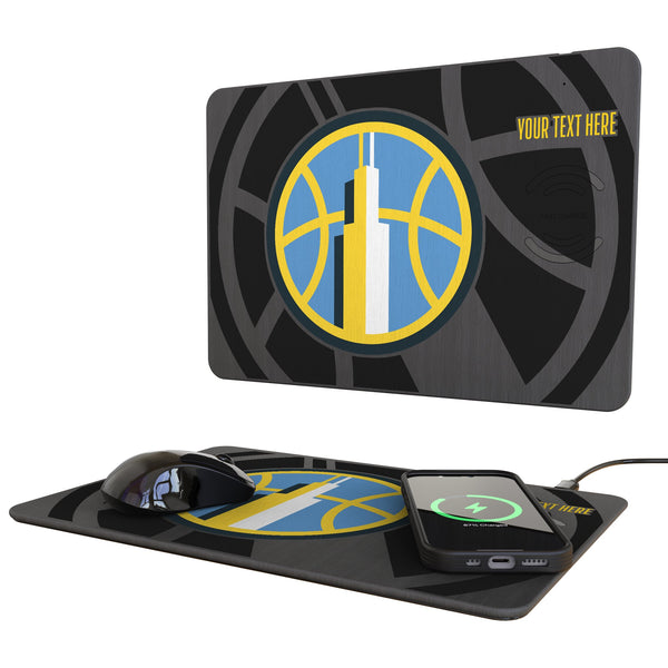 Chicago Sky Personalized Tilt 15-Watt Wireless Charger and Mouse Pad