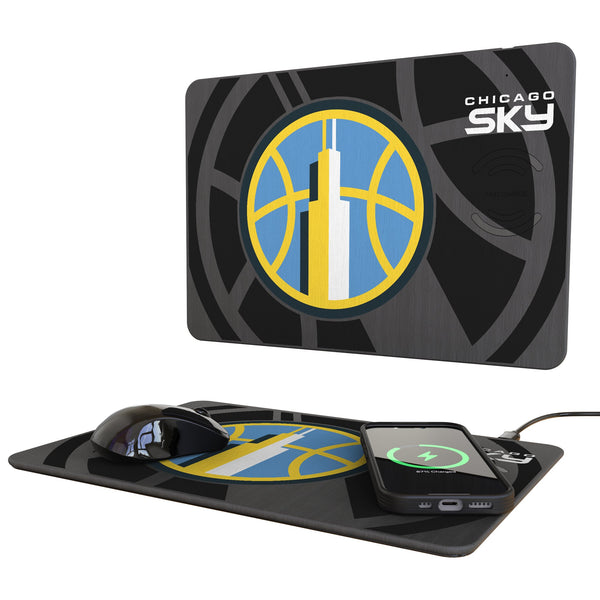 Chicago Sky Monocolor Tilt 15-Watt Wireless Charger and Mouse Pad