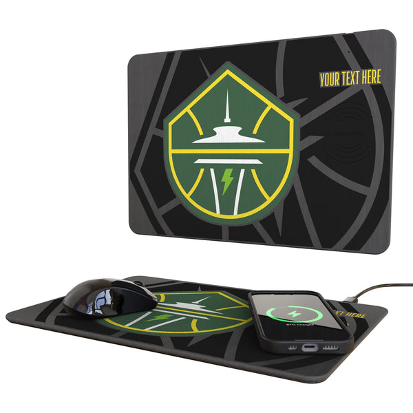 Seattle Storm Personalized Tilt 15-Watt Wireless Charger and Mouse Pad