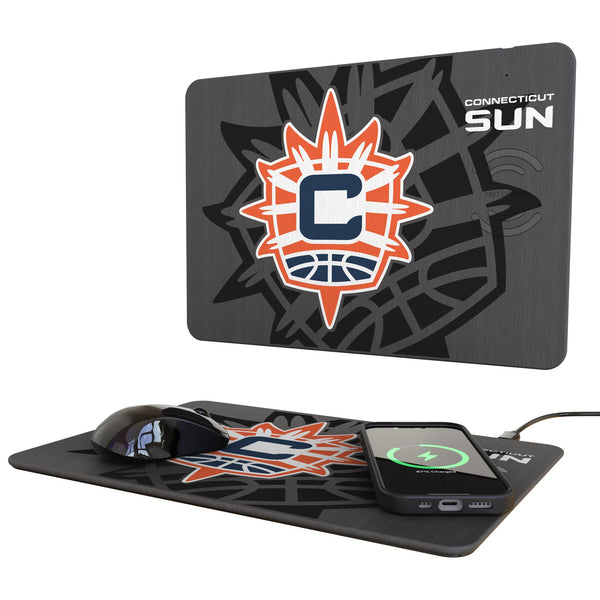 Connecticut Sun Monocolor Tilt 15-Watt Wireless Charger and Mouse Pad