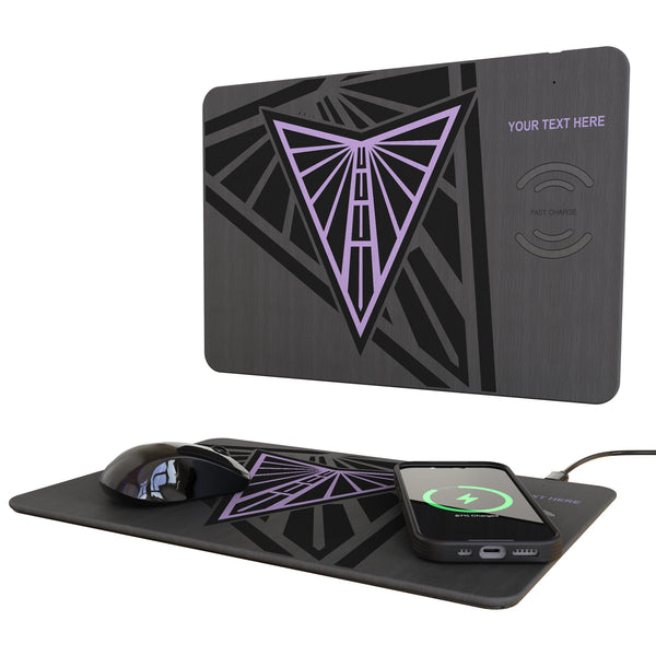 Golden State Valkyries Personalized Tilt 15-Watt Wireless Charger and Mouse Pad