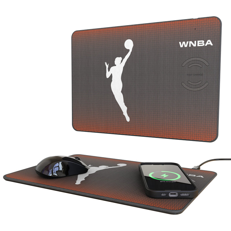 WNBA Linen 15-Watt Wireless Charger and Mouse Pad