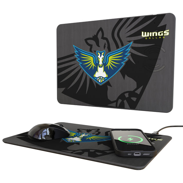 Dallas Wings Monocolor Tilt 15-Watt Wireless Charger and Mouse Pad