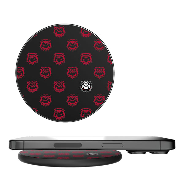 University of Georgia Bulldogs Uga Fashion Pattern 15-Watt Wireless Charger