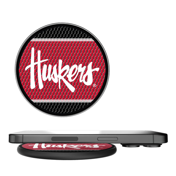 University of Nebraska Huskers Mesh 15-Watt Wireless Charger